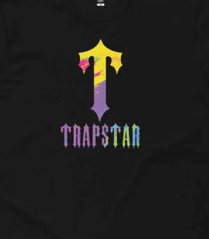 T Shirt Peinture T For Trapstar Noir (1)