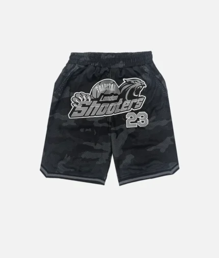 Trapstar Shooters SS23 Basketball Shorts Camouflage Noir (2)