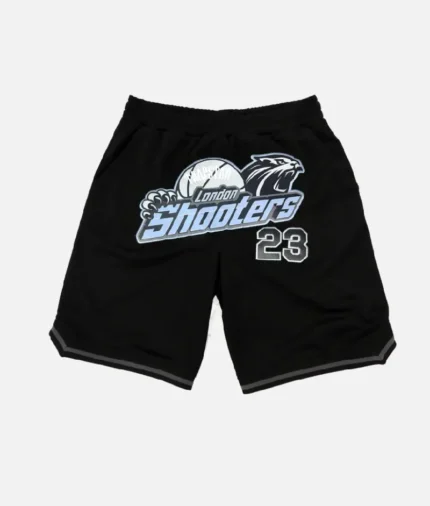 Trapstar Shooters SS23 Basketball Shorts Glace Noir (1)